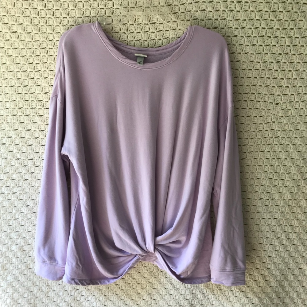 A new day knotted sweatshirt tee